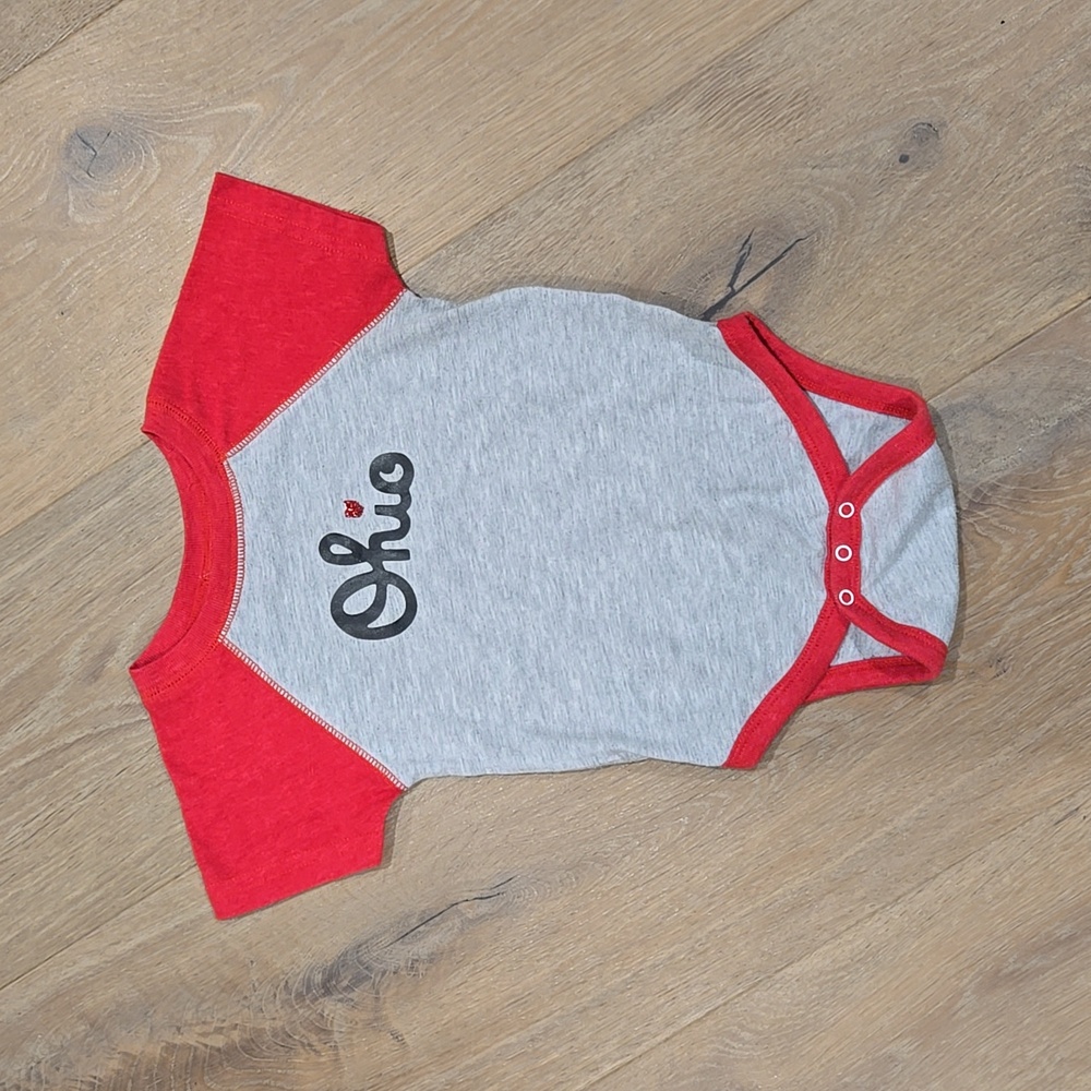*Last Chance* Ohio State Love 12 month Grey onesie bodysuit Baby shower gift